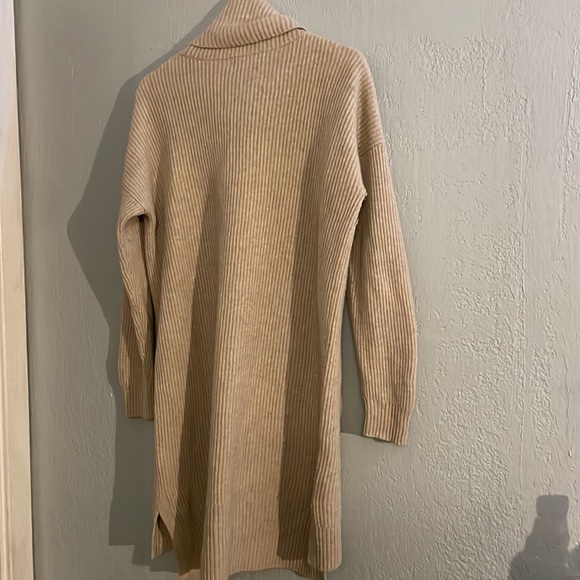Madewell Rib Knit Turtleneck Wool Sweater Dress - Picture 8 of 8